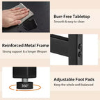 Costway Bureau d'angle en forme de L avec étagères de rangement Noir/Brun Rustique