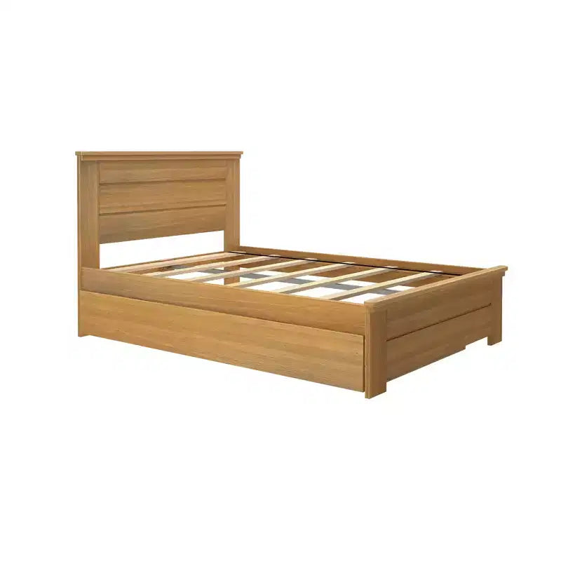 Max & Lily Cadre de lit double avec lit gigogne, lit plateforme en bois massif