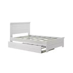 Max & Lily Cadre de lit double avec lit gigogne, lit plateforme en bois massif