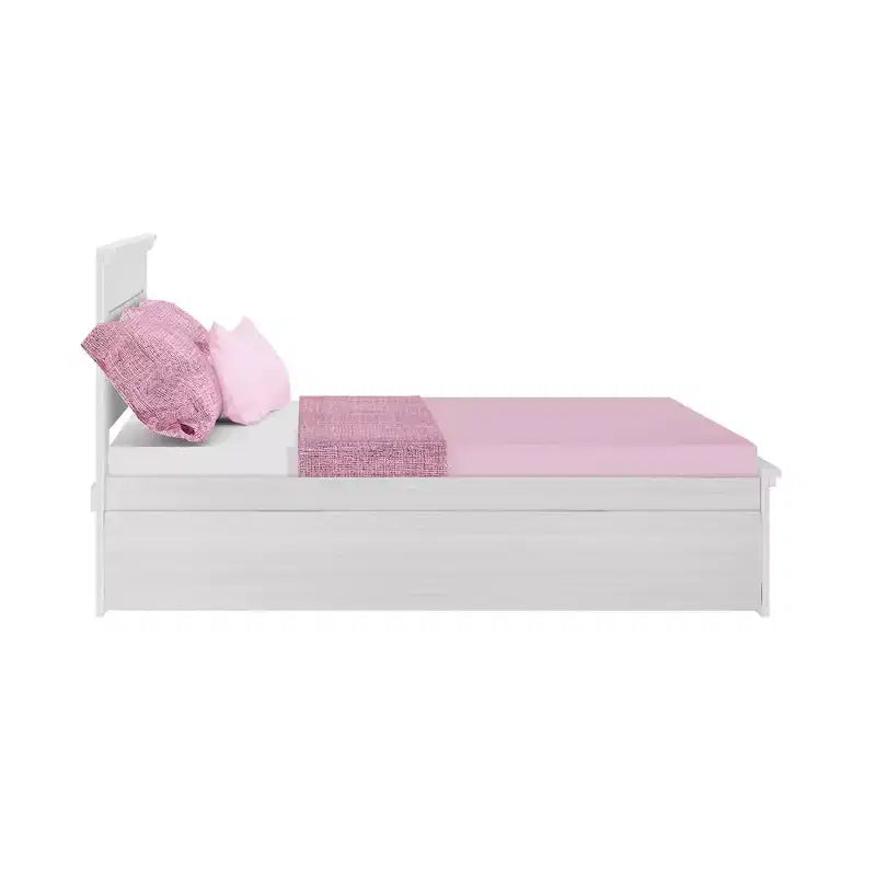 Max & Lily Cadre de lit double avec lit gigogne, lit plateforme en bois massif