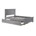 Max & Lily Cadre de lit double avec lit gigogne, lit plateforme en bois massif