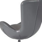 Chaise longue Merrick Lane style œuf à dossier haut avec base pivotante en métal à 360°