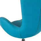 Chaise longue Merrick Lane style œuf à dossier haut avec base pivotante en métal à 360°