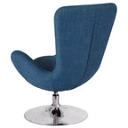 Chaise longue Merrick Lane style œuf à dossier haut avec base pivotante en métal à 360°