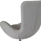 Chaise longue Merrick Lane style œuf à dossier haut avec base pivotante en métal à 360°