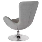 Chaise longue Merrick Lane style œuf à dossier haut avec base pivotante en métal à 360°