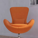 Chaise longue Merrick Lane style œuf à dossier haut avec base pivotante en métal à 360°