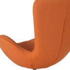Chaise longue Merrick Lane style œuf à dossier haut avec base pivotante en métal à 360°