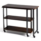 Costway Table d'appoint de canapé pivotante en noyer avec roulettes, brevetée