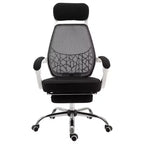 Vinsetto Chaise de bureau ergonomique à dossier haut en maille, inclinable, pivotante, avec repose-pieds rétractable, appui-tête et accoudoirs rembourrés