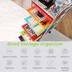 Costway Chariot de rangement à 10 tiroirs, Organiseur de scrapbooking, bureau, école, Multicolore