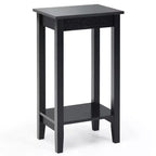 Costway 2 TABLES DE CHEVET À 2 NIVEAUX TABLES D'APPOINT TABLES BASSES PIEDS EN BOIS CHAMBRE À COUCHER