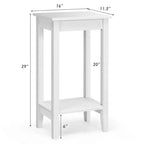 Costway 2 TABLES DE CHEVET À 2 NIVEAUX TABLES D'APPOINT TABLES BASSES PIEDS EN BOIS CHAMBRE À COUCHER