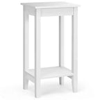 Costway 2 TABLES DE CHEVET À 2 NIVEAUX TABLES D'APPOINT TABLES BASSES PIEDS EN BOIS CHAMBRE À COUCHER