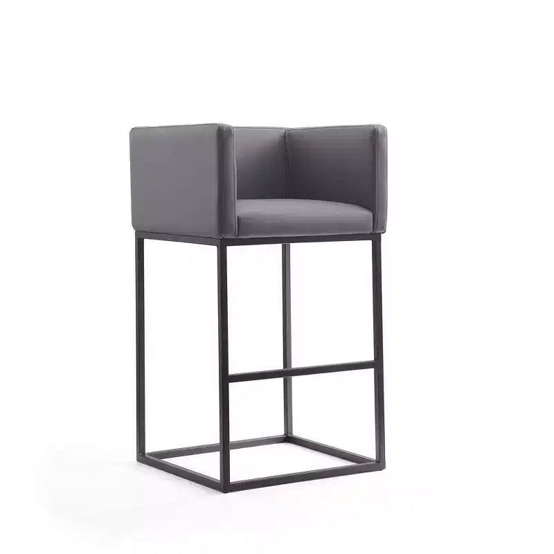 Lot de 3 tabourets de bar rembourrés Embassy en métal - Manhattan Comfort