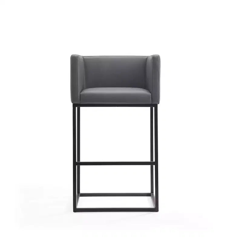 Lot de 3 tabourets de bar rembourrés Embassy en métal - Manhattan Comfort