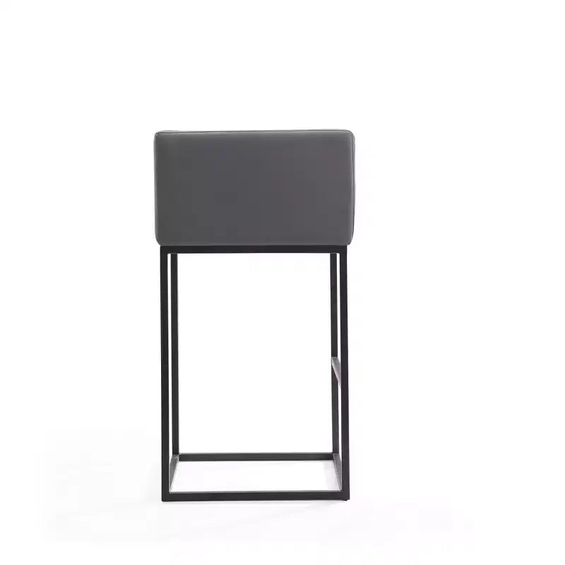 Lot de 3 tabourets de bar rembourrés Embassy en métal - Manhattan Comfort