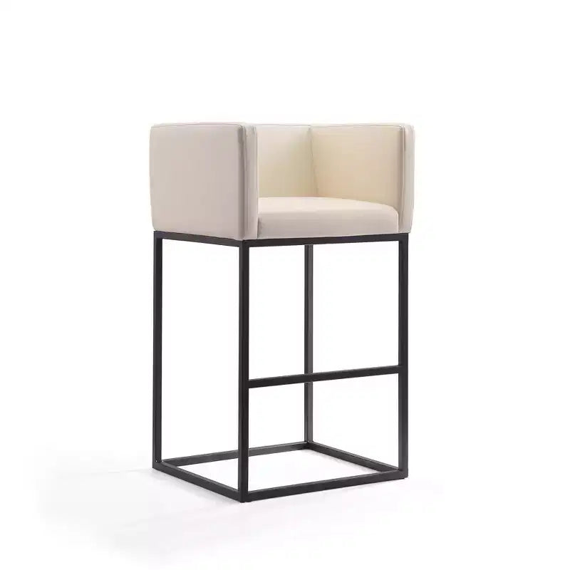 Lot de 3 tabourets de bar rembourrés Embassy en métal - Manhattan Comfort