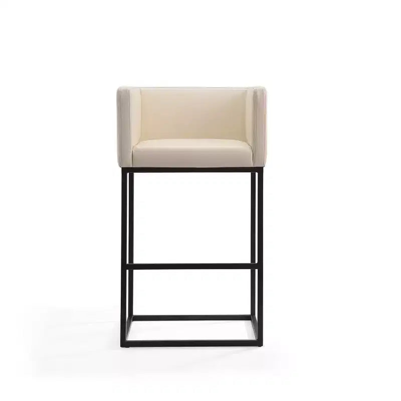 Lot de 3 tabourets de bar rembourrés Embassy en métal - Manhattan Comfort