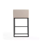 Lot de 3 tabourets de bar rembourrés Embassy en métal - Manhattan Comfort