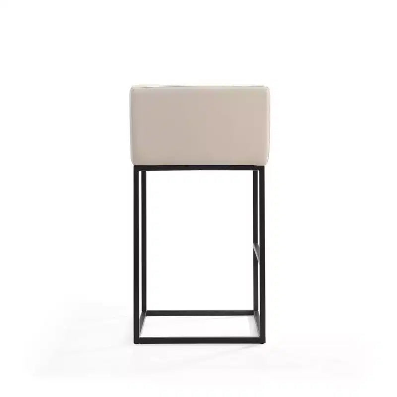 Lot de 3 tabourets de bar rembourrés Embassy en métal - Manhattan Comfort