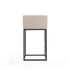 Lot de 3 tabourets de bar rembourrés Embassy en métal - Manhattan Comfort
