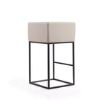 Lot de 3 tabourets de bar rembourrés Embassy en métal - Manhattan Comfort