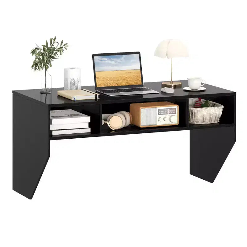 Costway Table informatique flottante murale Bureau robuste Meuble de bureau à domicile Étagère de rangement