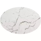 Table basse ovale Placido - Marbre blanc/noir - Safavieh