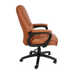 Flash Furniture Flash Fundamentals Fauteuil de bureau pivotant en LeatherSoft pour personne de grande taille, avec accoudoirs rembourrés, capacité de 400 lb