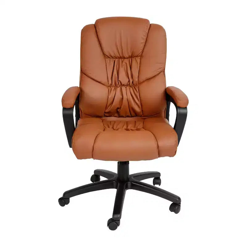 Flash Furniture Flash Fundamentals Fauteuil de bureau pivotant en LeatherSoft pour personne de grande taille, avec accoudoirs rembourrés, capacité de 400 lb