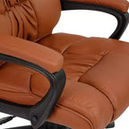 Flash Furniture Flash Fundamentals Fauteuil de bureau pivotant en LeatherSoft pour personne de grande taille, avec accoudoirs rembourrés, capacité de 400 lb