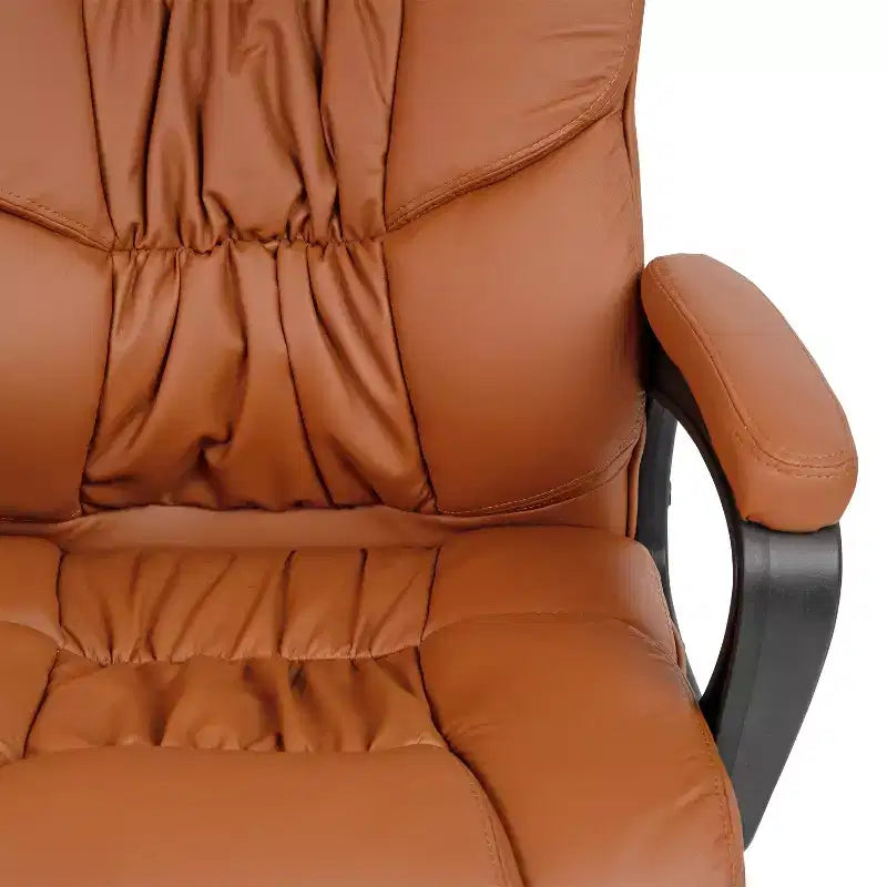 Flash Furniture Flash Fundamentals Fauteuil de bureau pivotant en LeatherSoft pour personne de grande taille, avec accoudoirs rembourrés, capacité de 400 lb