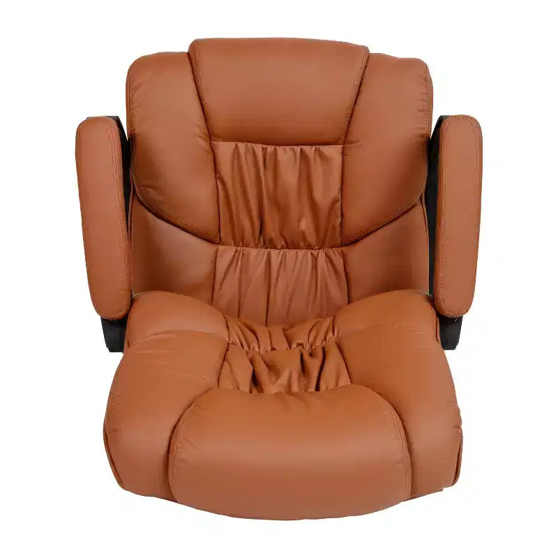 Flash Furniture Flash Fundamentals Fauteuil de bureau pivotant en LeatherSoft pour personne de grande taille, avec accoudoirs rembourrés, capacité de 400 lb