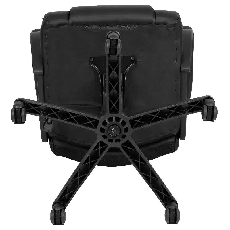 Flash Furniture Flash Fundamentals Fauteuil de bureau pivotant en LeatherSoft pour personne de grande taille, avec accoudoirs rembourrés, capacité de 400 lb