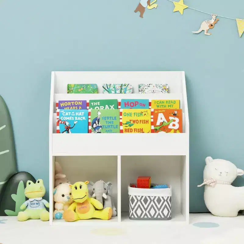 Costway Étagère à Livres pour Enfants, Bibliothèque en Bois, Meuble de Rangement pour Jouets