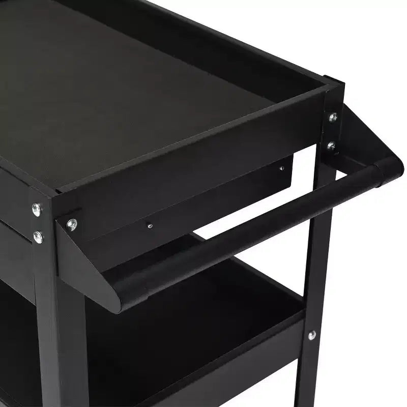 Costway Chariot à outils roulant à trois plateaux, organisateur de boîte à outils de rangement avec tiroir pour mécanicien