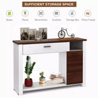 Costway Table console de 48 pouces avec tiroir Meuble d'entrée avec meuble à hauteur réglable