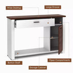 Costway Table console de 48 pouces avec tiroir Meuble d'entrée avec meuble à hauteur réglable