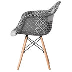 Fauteuil tapissé style moderne du milieu du siècle Fabulaxe avec pieds en bois de hêtre