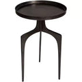 Uttermost Industrial Bronze Aluminum Round Accent Table 16 Wide Brown Curved Legs for Living Room Bedroom Bedside Entryway House