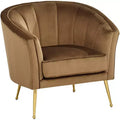 55 Downing Street 55 Downing Leighton 35 3/4 Wide Brown Velvet Tufted Arm Chair