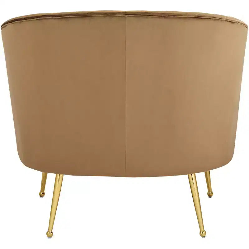 Fauteuil capitonné en velours marron 55 Downing Street 55 Downing Leighton 35 3/4 de large