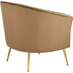 Fauteuil capitonné en velours marron 55 Downing Street 55 Downing Leighton 35 3/4 de large