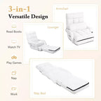 Fauteuil pliable Costway avec dossier réglable sur 6 positions et coussin d'assise amovible