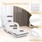 Fauteuil pliable Costway avec dossier réglable sur 6 positions et coussin d'assise amovible