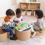 Lot de 3 poufs souches colorés SoftZone