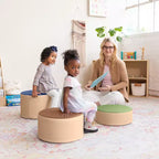 Lot de 3 poufs souches colorés SoftZone