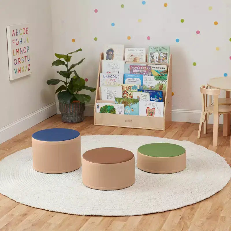 Lot de 3 poufs souches colorés SoftZone