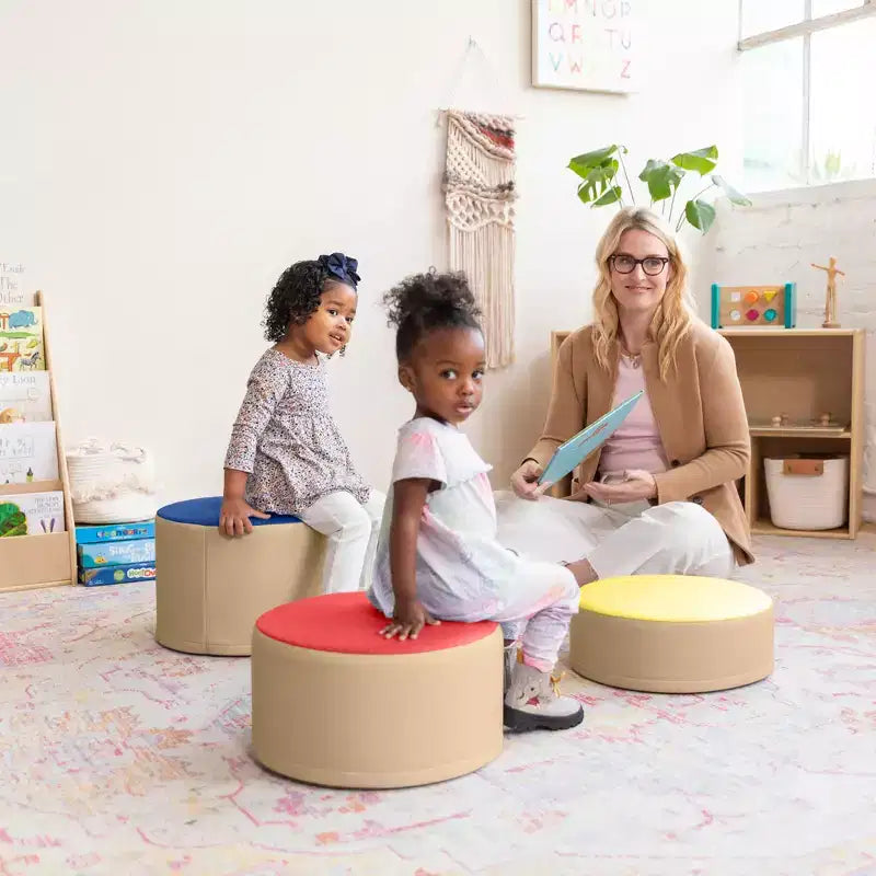 Lot de 3 poufs souches colorés SoftZone